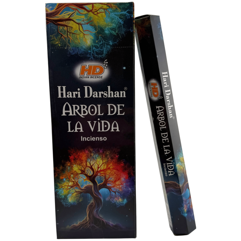 Hari Darshan Tree of Life Incense - Box of 6 hexagonal incense boxes-Hari Darshan Hexagonal Incense-HOSTENATURA