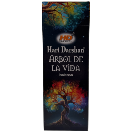 Incienso Árbol de la Vida Hari Darshan - Caja de 6 cajitas de incienso hexagonales