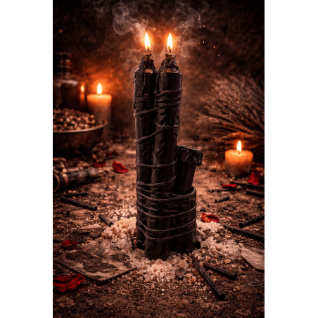 Lumânare puternică de separare specială 20x3cm - Include pulberi și ritual - Pentru separare sau desfacere