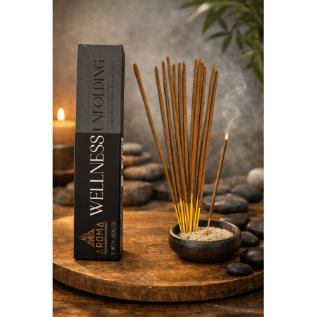 Incenso Masala Wellness Unfolding AROMA Fragrances - Caixa com 15g