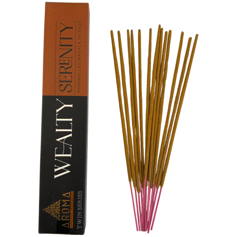 Incenso Masala Riqueza Serenidade AROMA Fragrâncias - Caixa de 15g-Fragrâncias de incenso da série Twin-HOSTENATURA