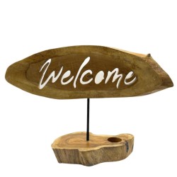 Sign Candle Holder - Welcome