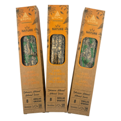 Lot de 3 encens bio au laurier (Palo Santo) AROMA Nature - 8 bâtonnets, durée 1 heure