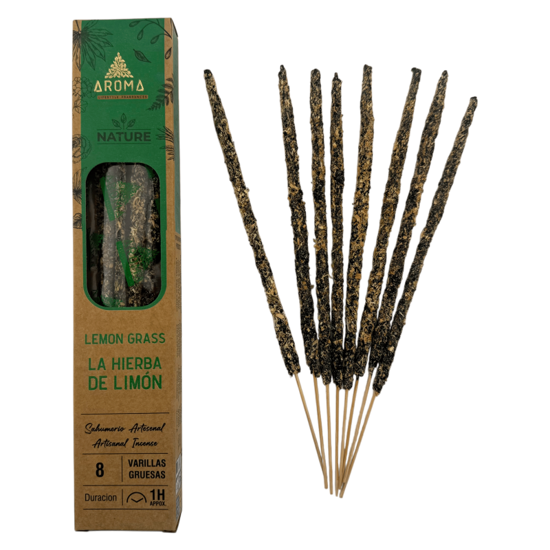 Ekologisk citrongräs rökelse AROMA Nature citrongräs - 20gr ask.-Ekologisk rökelse Nature Aroma Dofter-HOSTENATURA