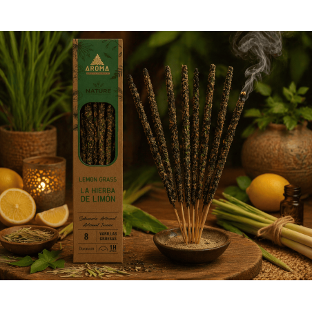 Incenso de Capim Limão Orgânico AROMA Nature Capim Limão - caixa de 20gr.