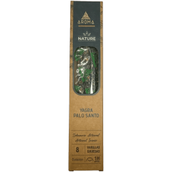 Pachet de 3 bețișoare de tămâie organică Yagra Palo Santo AROMA Nature - 8 bețișoare, durată 1 oră