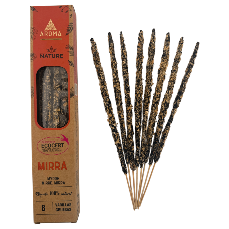 Encens Orgànic Mirra AROMA Nature Myrrh - Capseta de 20gr.-Encens Orgànic Nature Aroma Fragrances-HOSTENATURA