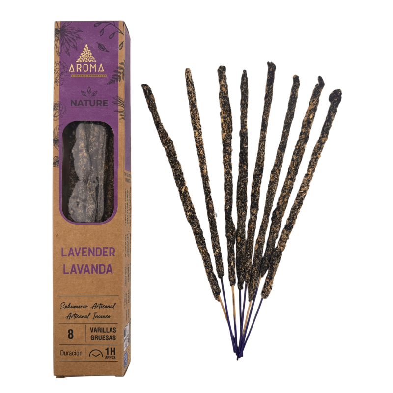 Incenso alla lavanda biologica AROMA Nature Lavender - Confezione da 20 g-Fragranze aromatiche naturali di incenso biologico-HOSTENATURA