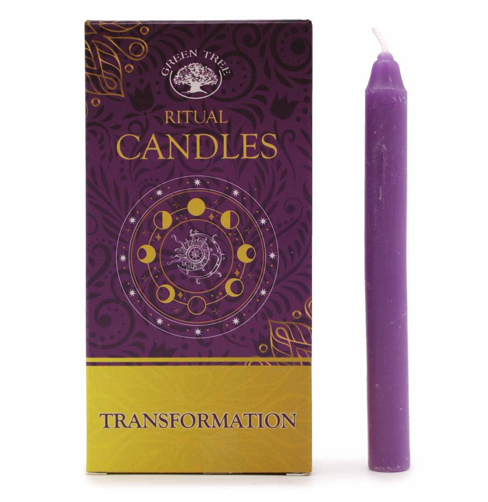 Conjunto de 10 velas moradas - Transformación - Velas mágicas hechizadas-ESPELMES RITUALS-HOSTENATURA