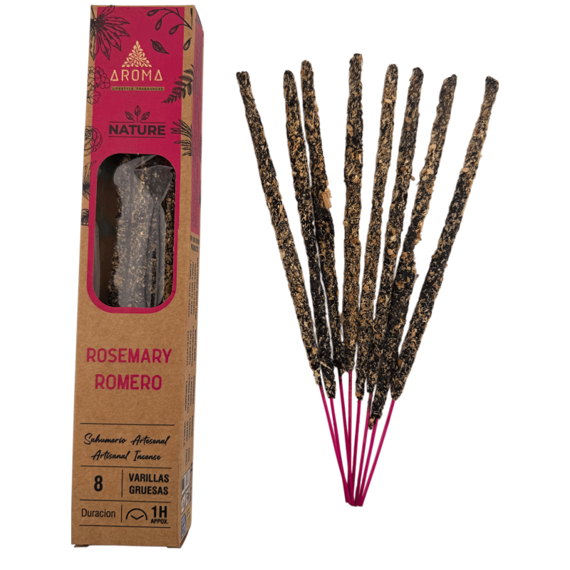 Incienso Orgánico Romero AROMA Nature Romera Rosemary - Cajita de 20gr.-Incienso Orgánico Nature Aroma Fragrances-HOSTENATURA