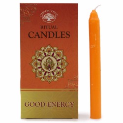 Conjunto de 10 Velas Laranja - Boa Energia - Velas Mágicas Encantadas