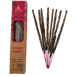 AROMA Nature Organic Rosemary Incense Box - 12 pudełek po 8 grubych patyczków