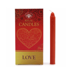 Conjunto de 10 velas rojas - Amor - Velas mágicas hechizadas