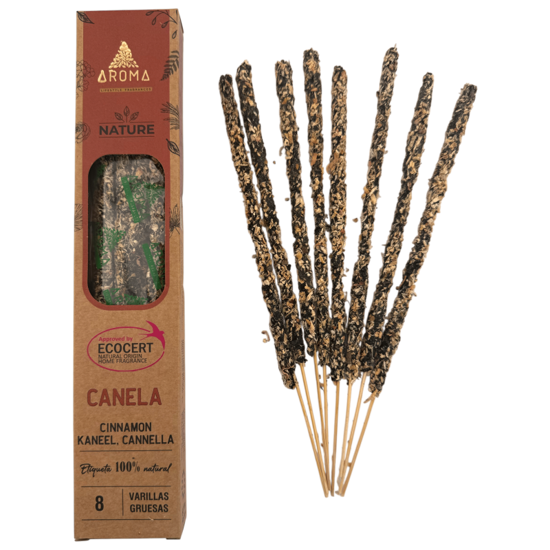 Incenso de Canela Orgânica AROMA Nature Cinnamon - Caixa com 20g-Fragrâncias de aroma natural de incenso orgânico-HOSTENATURA