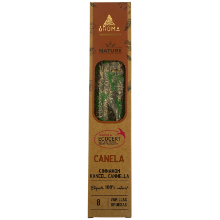 Incienso Orgánico Canela AROMA Nature Cinnamon - Cajita de 20gr.