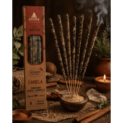Incenso de Canela Orgânica AROMA Nature Cinnamon - Caixa com 20g