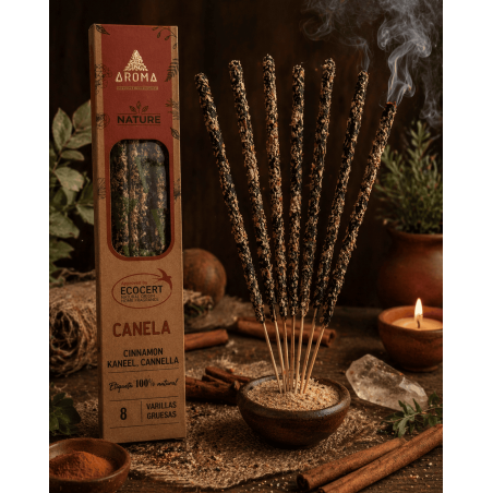 Incienso Orgánico Canela AROMA Nature Cinnamon - Cajita de 20gr.