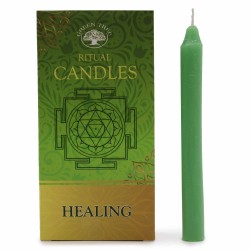 Set of 10 Green Candles - Healing - Enchanted Magic Candles