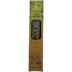 3-pack ekologisk eukalyptusrökelse AROMA Nature - 8 pinnar, 1 timmes varaktighet