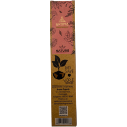 AROMAネイチャー オーガニック ローズインセンス ボックス - 太めのスティック8本入りボックス12箱