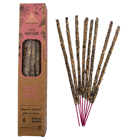 Pack of 3 Organic Pink Incense AROMA Nature - 8 sticks, 1 hour duration