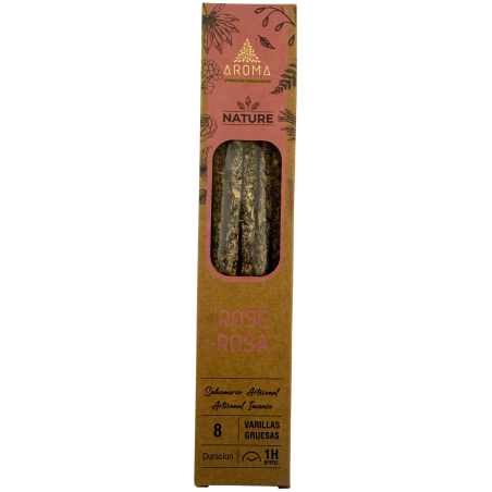 Lot de 3 encens roses bio AROMA Nature - 8 bâtonnets, durée 1 heure