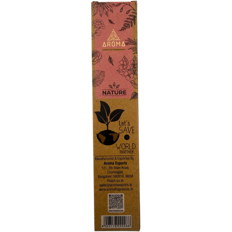 Pack 3x Incienso Orgánico Rosa AROMA Nature - 8 varillas 1h duración