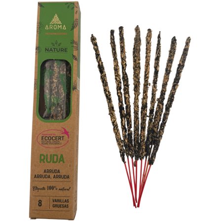 Pacote com 3 Incensos de Arruda Orgânica AROMA Nature - 8 varetas, duração de 1 hora