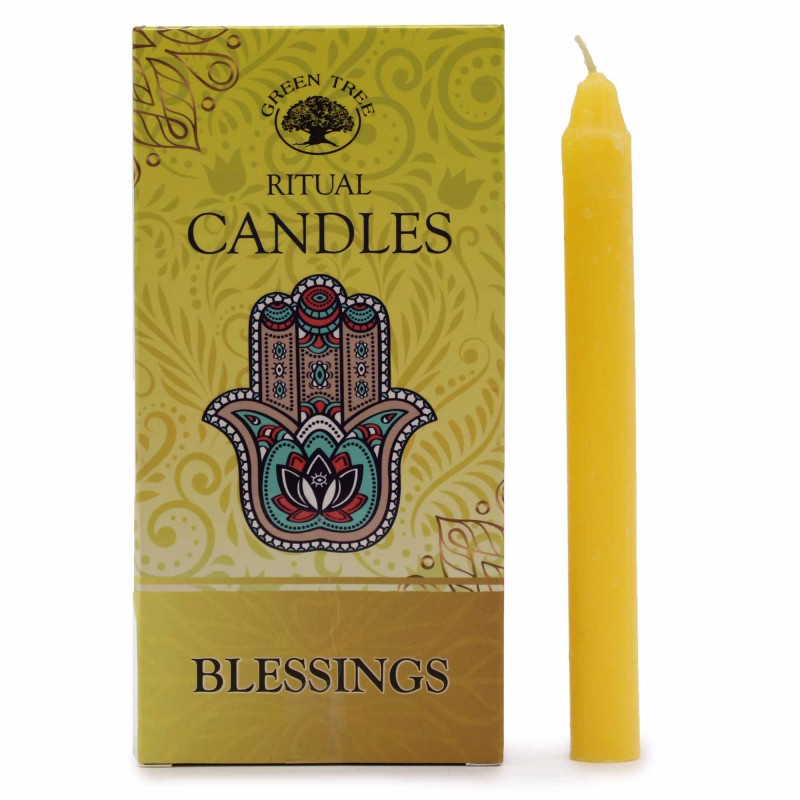 Conjunto de 10 velas - Bênçãos - Velas mágicas-VELAS RITUAIS-HOSTENATURA