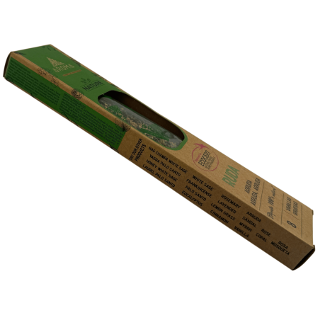 Pacote com 3 Incensos de Arruda Orgânica AROMA Nature - 8 varetas, duração de 1 hora