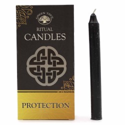 Lot de 10 Bougies Noires - Protection - Bougies Magiques