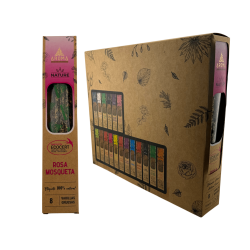 AROMA Nature Organic Rosehip Incense Box - 12 boxes of 8 thick sticks