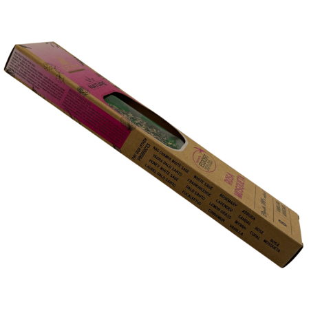 Coffret d'encens bio à la rose musquée AROMA Nature - 12 boîtes de 8 bâtonnets épais