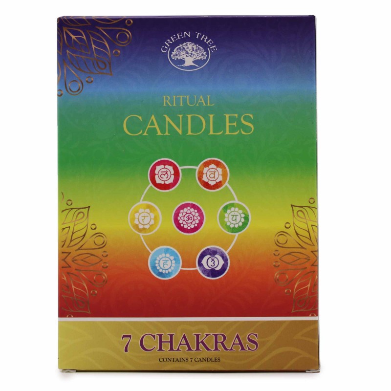 Coffret de 7 bougies - 7 Chakras - Bougies magiques-BOUGIES RITUELLES-HOSTENATURA