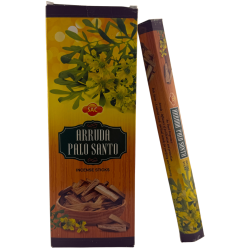 Incienso SAC Ruda Palo Santo - Caja de 6 paquetes hexagonales de 20 barritas 120 barritas de incienso
