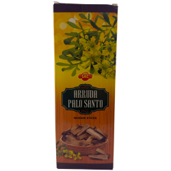 SAC Rue Palo Santo Incense - Box of 6 hexagonal packs of 20 sticks each, 120 incense sticks