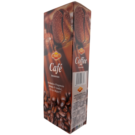 SAC Cafe wierook - Doos met 6 zeshoekige verpakkingen van elk 20 stokjes, 120 wierookstokjes in totaal.