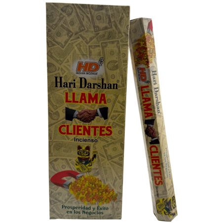 Incienso Llama Clientes Hari Darshan - Caja de 6 cajitas de incienso hexagonales
