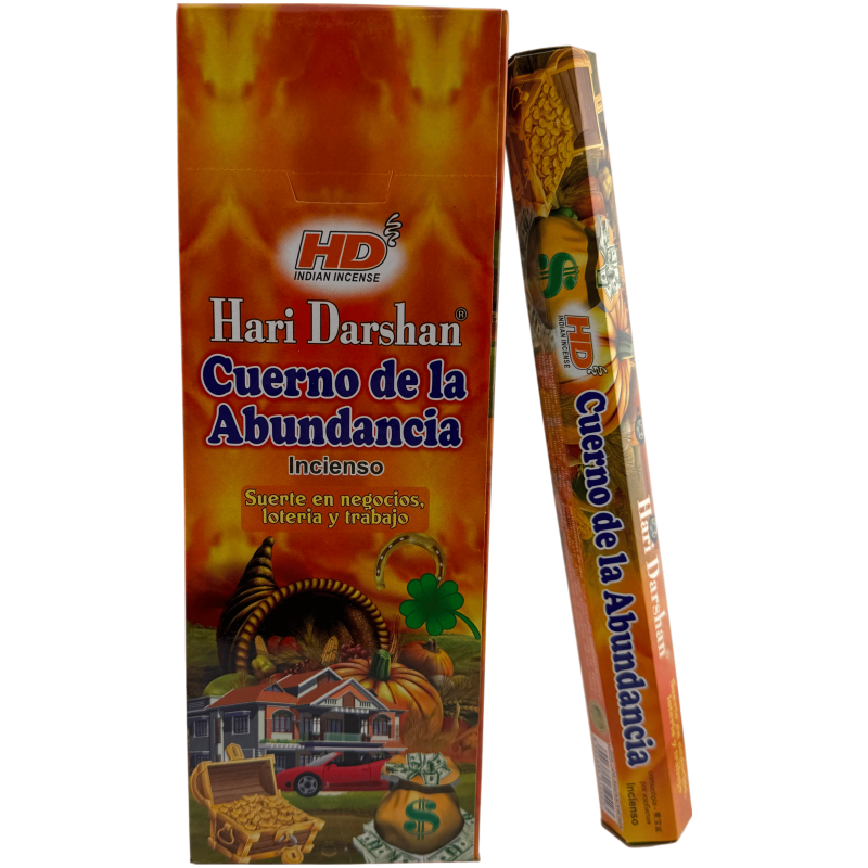 Encens Banya de l'Abundància Hari Darshan - Caixa de 6 capsetes d'encens hexagonals-Encens hexagonals Hari Darshan-HOSTENATURA