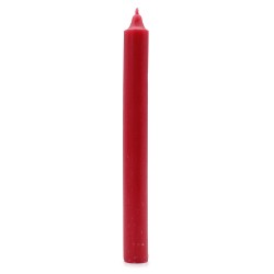 Bulk Solid Colour Dinner Candles - Rustic Red - Pack of 10 - 1