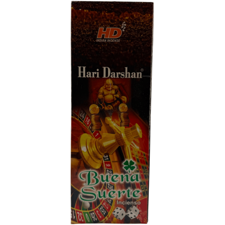 Hari Darshan Glücks-Räucherstäbchen – Schachtel mit 6 sechseckigen Räucherstäbchen-Dose