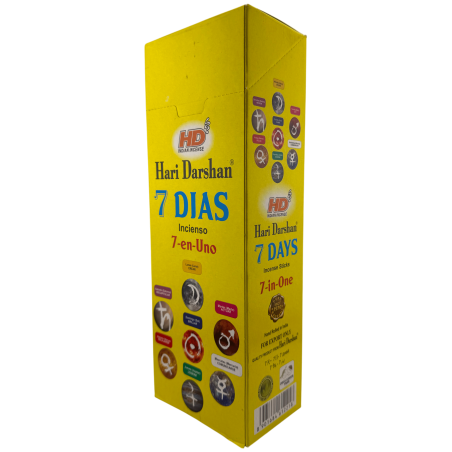 Incienso 7 Días Hari Darshan - Caja de 6 cajitas de incienso hexagonales