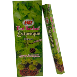 Encens Estoraque Hari Darshan - Caixa de 6 capsetes d'encens hexagonals