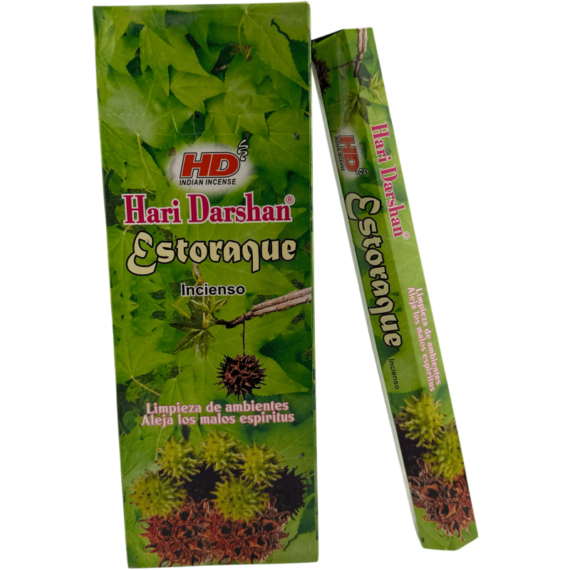 Incenso Storax Hari Darshan - Caixa com 6 caixas hexagonais de incenso-Incenso Hexagonal Hari Darshan-HOSTENATURA