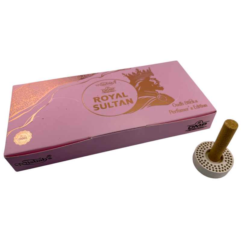 Royal Sultan Misbah's DMP Perfumer Edition Arabisches Räucherstäbchen - 10 Räucherstäbchen mit Brenner-Dhoop Misbahs DMP Oudh Perfumer Edition Arabischer Weihrauch-HOSTENATURA