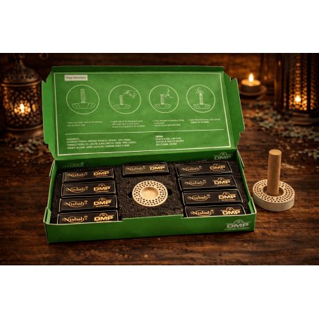 Incienso Árabe Dhoop Sheikh's Jewel Misbah's DMP Perfumer Edition - 10 barritas Dhoop con quemador