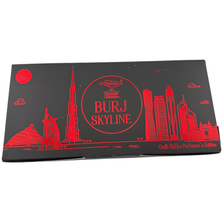Burj Skyline Misbah's DMP Perfumer Edition Dhoop Arabian Incense - 10 Dhoop Sticks with Burner
