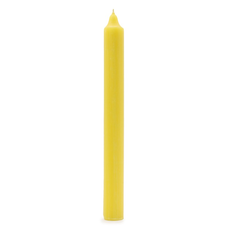 Velas a granel de cor lisa - limón rústico - paquete de 10-VELAS DE CEA-HOSTENATURA