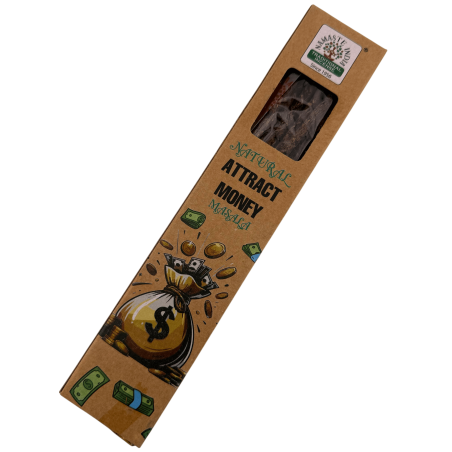 Incienso natural Atrae Dinero Namaste India Natural Masala Orkay - 1 cajetilla de incienso orgánico 30gr.