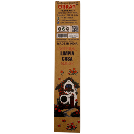 Boîte d'encens naturel purifie les maisons Namaste India Natural Masala Orkay - 12 boîtes d'encens bio 30g.